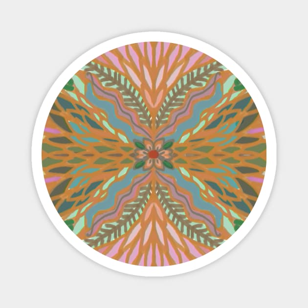 Geometric Delicious Floral Garden 4 Magnet by mariacaballer